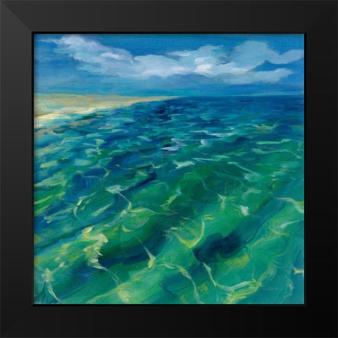 Sunny Sea Reflections Black Modern Wood Framed Art Print by Vassileva, Silvia