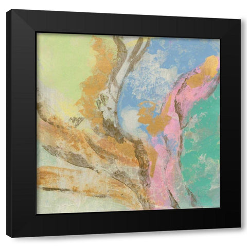 Retro Jewel Tones I Black Modern Wood Framed Art Print with Double Matting by Vassileva, Silvia