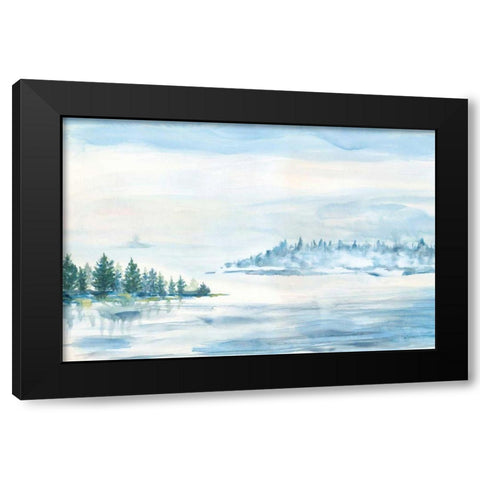 Lake Fog Black Modern Wood Framed Art Print by Schlabach, Sue