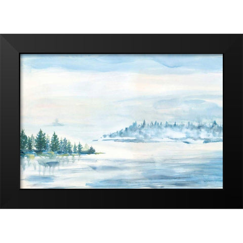 Lake Fog Black Modern Wood Framed Art Print by Schlabach, Sue