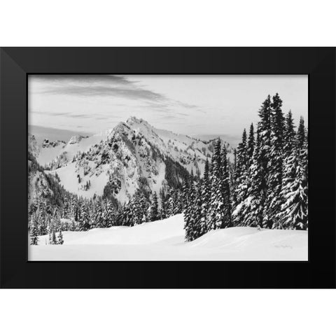 Tatoosh Range BW Black Modern Wood Framed Art Print by Majchrowicz, Alan