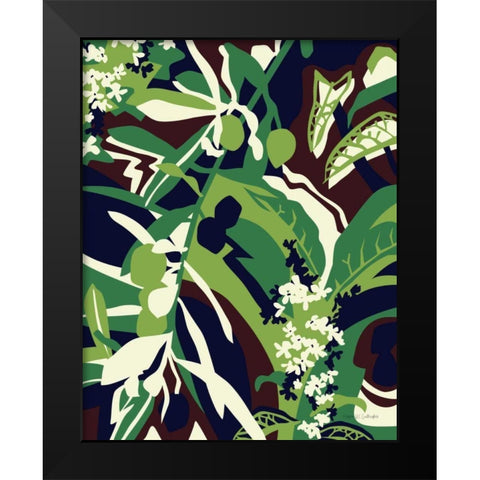 Olive Buds Brown Black Modern Wood Framed Art Print by Gallagher, Megan