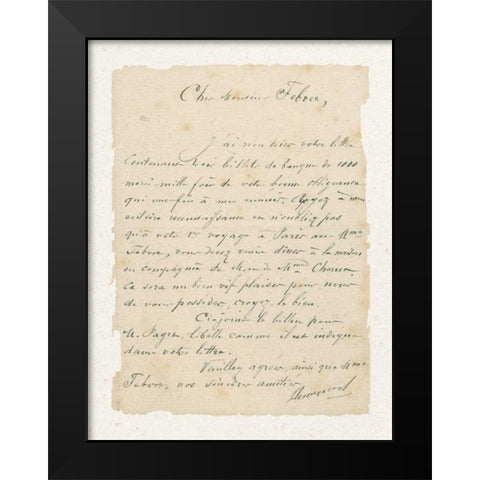 French Letter I Black Modern Wood Framed Art Print by Wild Apple Portfolio