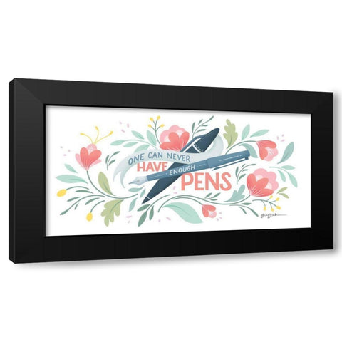One Can Never I Black Modern Wood Framed Art Print with Double Matting by Graham, Gia