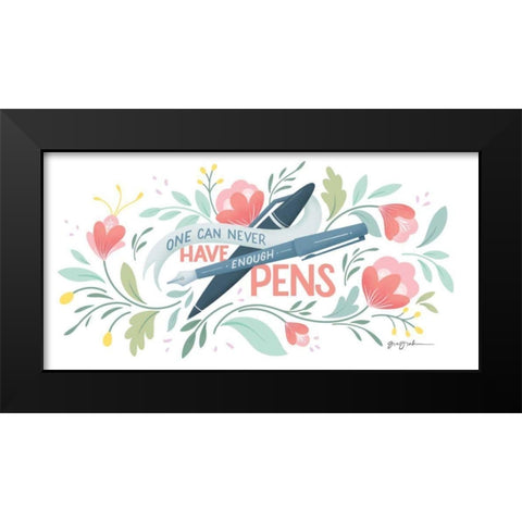 One Can Never I Black Modern Wood Framed Art Print by Graham, Gia