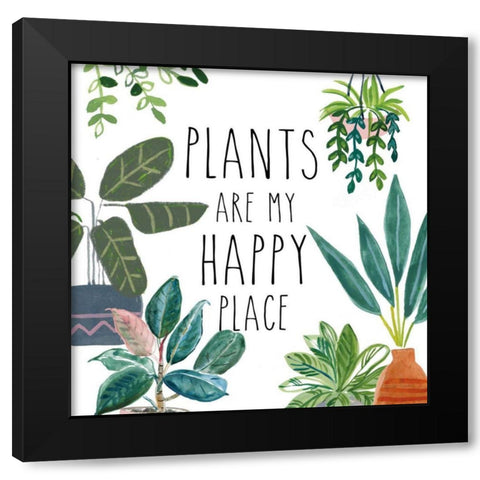 Plant Home I Black Modern Wood Framed Art Print with Double Matting by Zaman, Farida