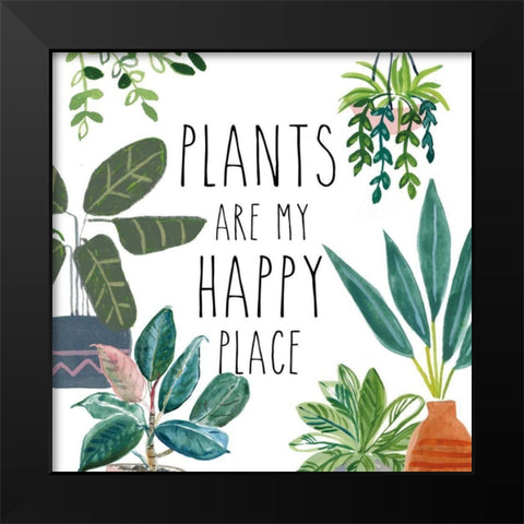 Plant Home I Black Modern Wood Framed Art Print by Zaman, Farida