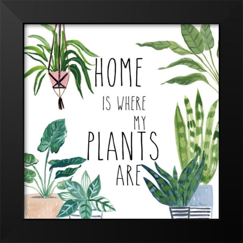 Plant Home II Black Modern Wood Framed Art Print by Zaman, Farida