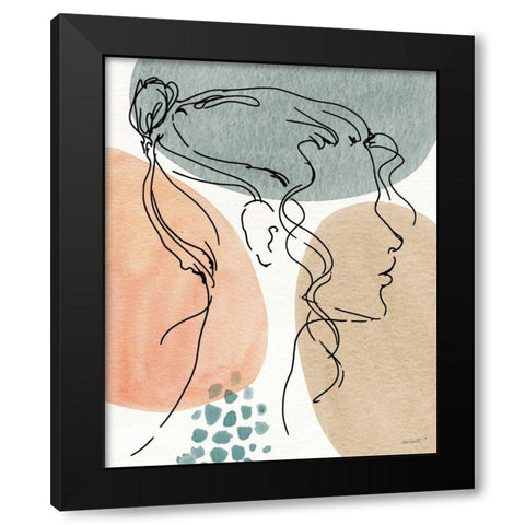Soft Figures VI Black Modern Wood Framed Art Print by Tavoletti, Anne