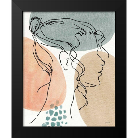 Soft Figures VI Black Modern Wood Framed Art Print by Tavoletti, Anne
