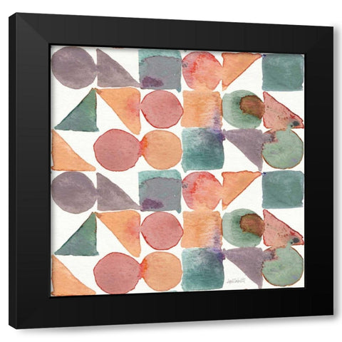 Soft Figures Pattern III Black Modern Wood Framed Art Print by Tavoletti, Anne