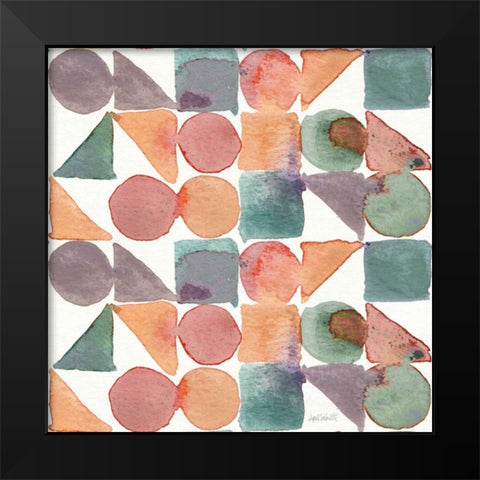 Soft Figures Pattern III Black Modern Wood Framed Art Print by Tavoletti, Anne