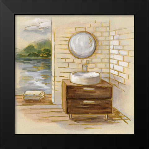 Spa by the Lake I Black Modern Wood Framed Art Print by Vassileva, Silvia