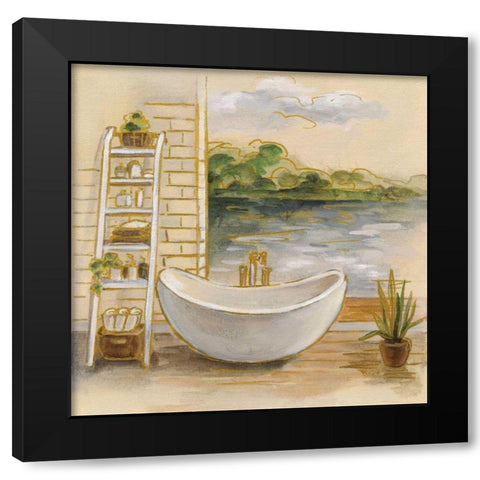 Spa by the Lake II Black Modern Wood Framed Art Print by Vassileva, Silvia