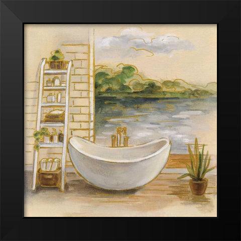Spa by the Lake II Black Modern Wood Framed Art Print by Vassileva, Silvia