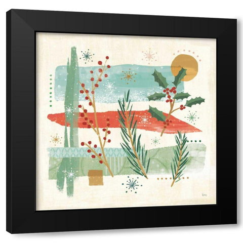 Holiday Flair II Black Modern Wood Framed Art Print by Charron, Veronique