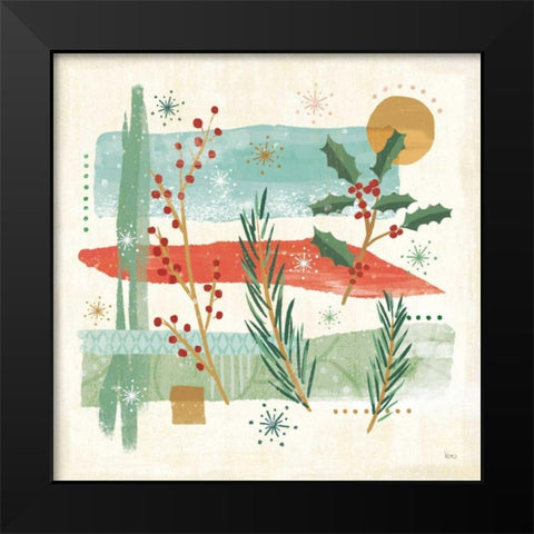 Holiday Flair II Black Modern Wood Framed Art Print by Charron, Veronique