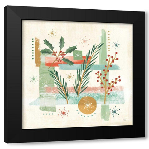 Holiday Flair III Black Modern Wood Framed Art Print by Charron, Veronique