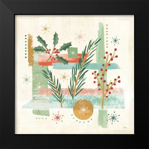 Holiday Flair III Black Modern Wood Framed Art Print by Charron, Veronique