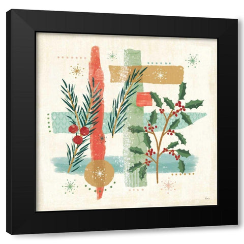 Holiday Flair V Black Modern Wood Framed Art Print by Charron, Veronique