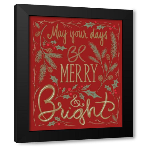 Wonderful Time III Red Black Modern Wood Framed Art Print with Double Matting by Tavoletti, Anne