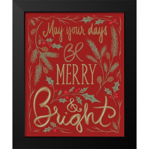 Wonderful Time III Red Black Modern Wood Framed Art Print by Tavoletti, Anne