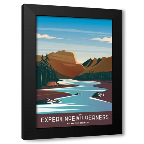Experience the Wilderness Black Modern Wood Framed Art Print by Escalante, Omar