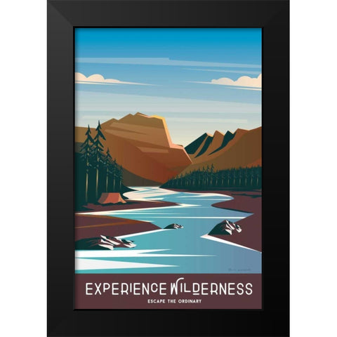 Experience the Wilderness Black Modern Wood Framed Art Print by Escalante, Omar