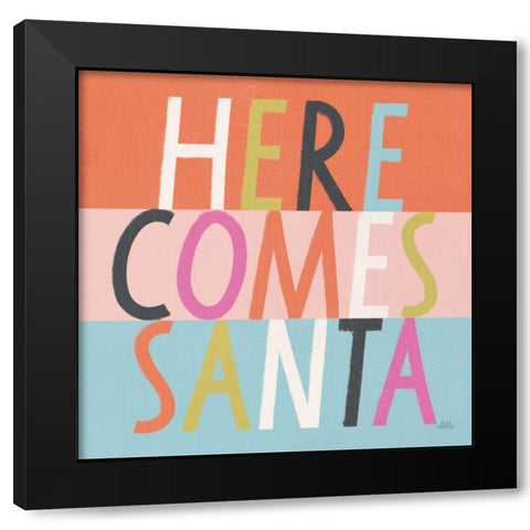 Bright Christmas Wishes III Black Modern Wood Framed Art Print with Double Matting by Marshall, Laura