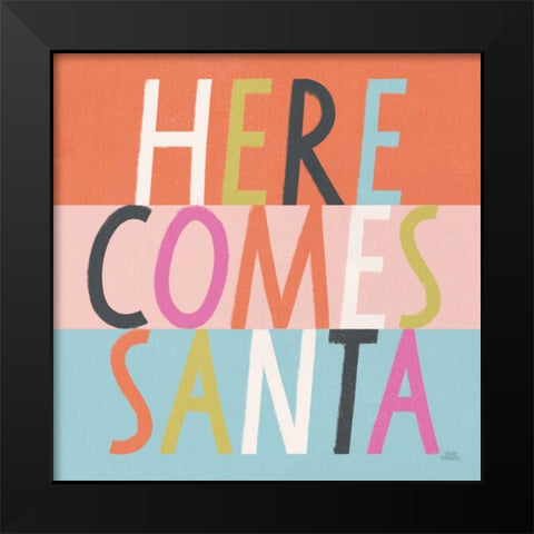 Bright Christmas Wishes III Black Modern Wood Framed Art Print by Marshall, Laura