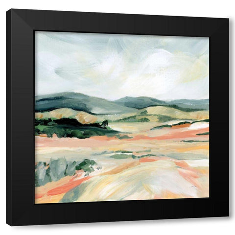 Vermillion Landscape I Black Modern Wood Framed Art Print with Double Matting by Pete, Katrina