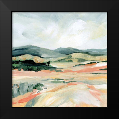 Vermillion Landscape I Black Modern Wood Framed Art Print by Pete, Katrina
