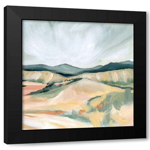 Vermillion Landscape II Black Modern Wood Framed Art Print with Double Matting by Pete, Katrina