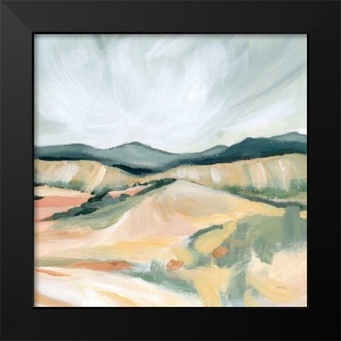 Vermillion Landscape II Black Modern Wood Framed Art Print by Pete, Katrina