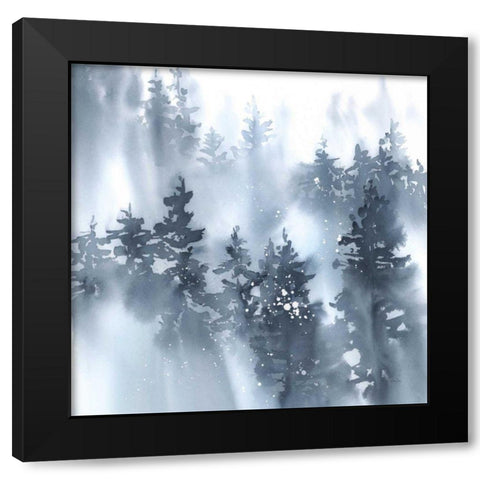 Misty Forest I Black Modern Wood Framed Art Print by Pete, Katrina