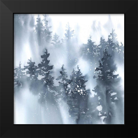 Misty Forest I Black Modern Wood Framed Art Print by Pete, Katrina