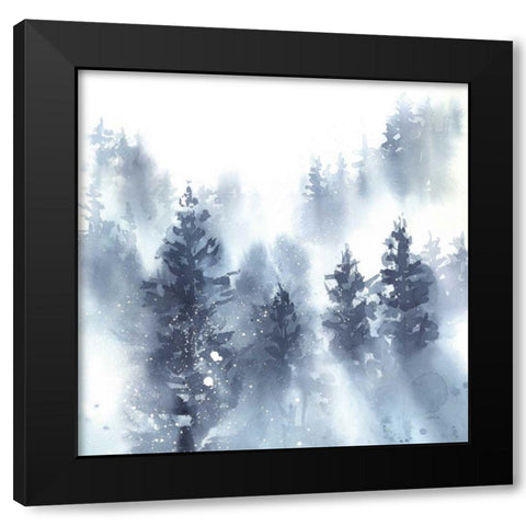 Misty Forest II Black Modern Wood Framed Art Print with Double Matting by Pete, Katrina