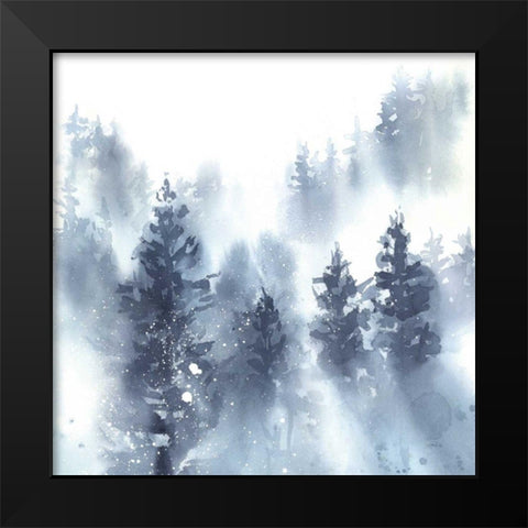Misty Forest II Black Modern Wood Framed Art Print by Pete, Katrina
