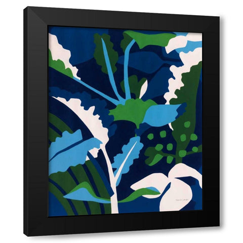Kaleidoscope Kale Black Modern Wood Framed Art Print with Double Matting by Gallagher, Megan