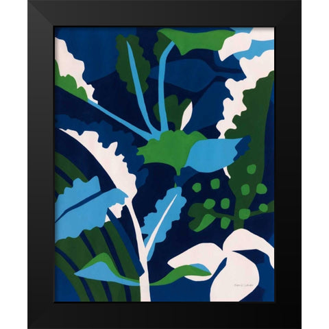 Kaleidoscope Kale Black Modern Wood Framed Art Print by Gallagher, Megan