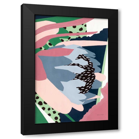 Protea Pizzaz Black Modern Wood Framed Art Print by Gallagher, Megan