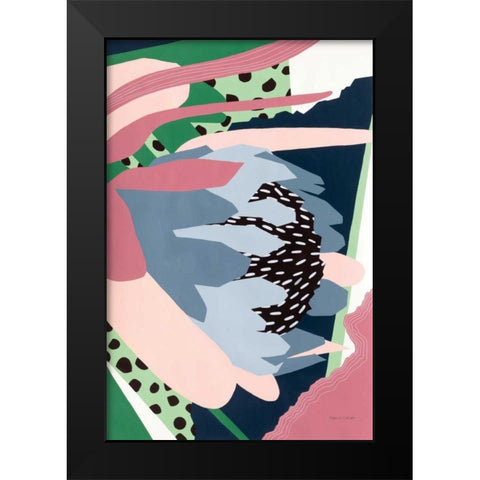 Protea Pizzaz Black Modern Wood Framed Art Print by Gallagher, Megan