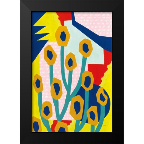 Growth Patterns Black Modern Wood Framed Art Print by Gallagher, Megan