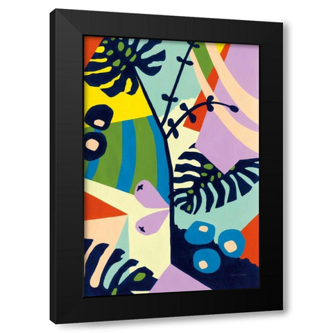 Monstera Deliciosa Black Modern Wood Framed Art Print by Gallagher, Megan