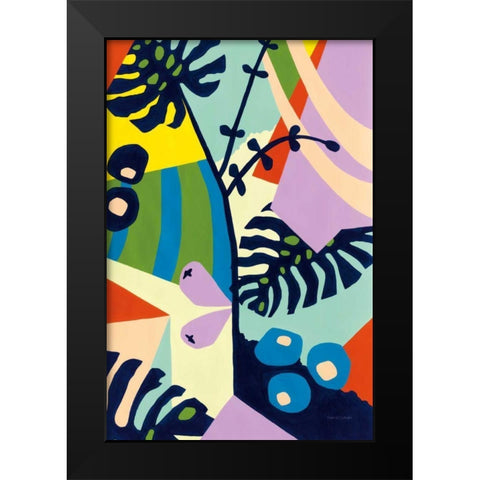 Monstera Deliciosa Black Modern Wood Framed Art Print by Gallagher, Megan