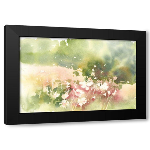 Floral Field Black Modern Wood Framed Art Print by Pete, Katrina