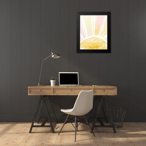 My Sunshine Black Modern Wood Framed Art Print by Pete, Katrina