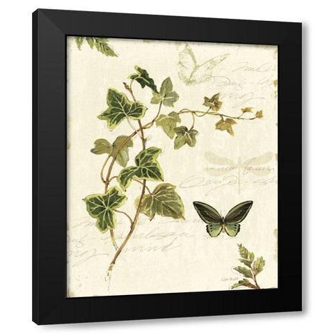 Ivies and Ferns IV Black Modern Wood Framed Art Print with Double Matting by Audit, Lisa