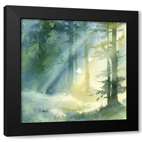 Shady Grove Black Modern Wood Framed Art Print by Pete, Katrina