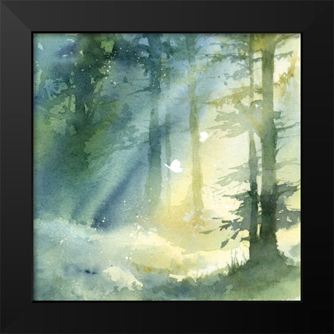 Shady Grove Black Modern Wood Framed Art Print by Pete, Katrina